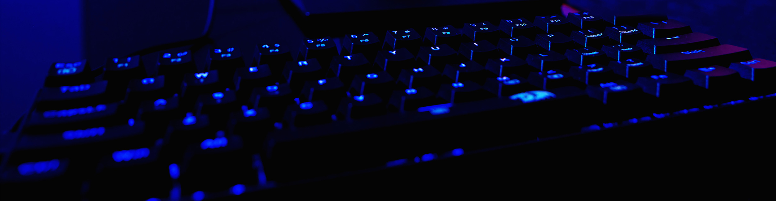blue lit keyboard